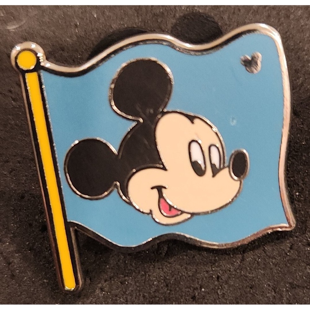Disney Pin WDW Hidden Mickey Pin Series III FUN ICONS Blue Flag 2008 65896 D-68